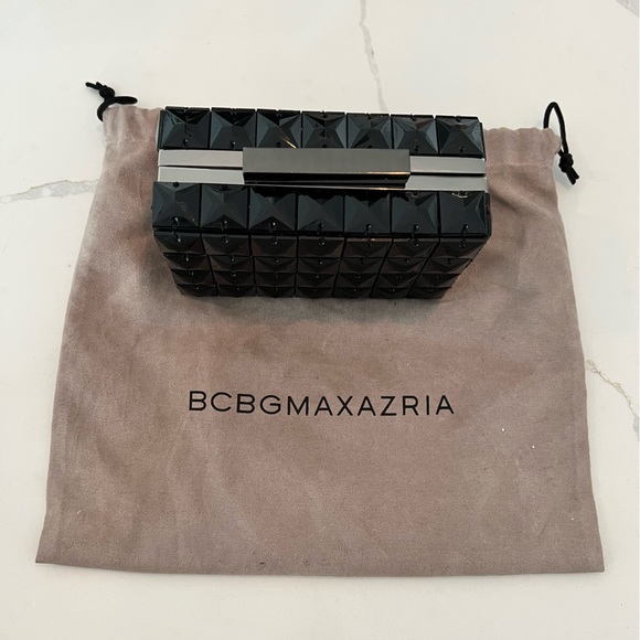 BCBG MAXAZRIA Jewled Black Cutch - Picture 1 of 2